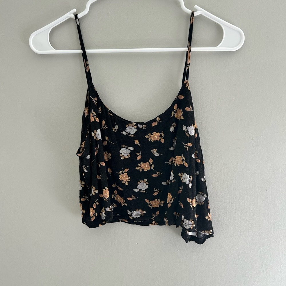 Flowy cropped f21 floral tank